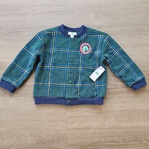 dip Green And Blue Plaid Jacket Size 18-24 Months